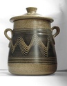 Lidded pot with combed decoration - Probably Bartley Heath Pottery Full24