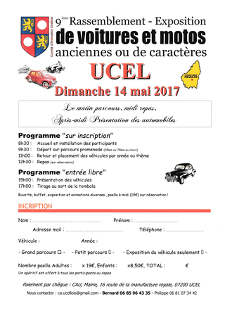 9° Rassemblement de Voitures et motos anciennes UCEL Dimanche 14 MAI 2017 Sans_t10