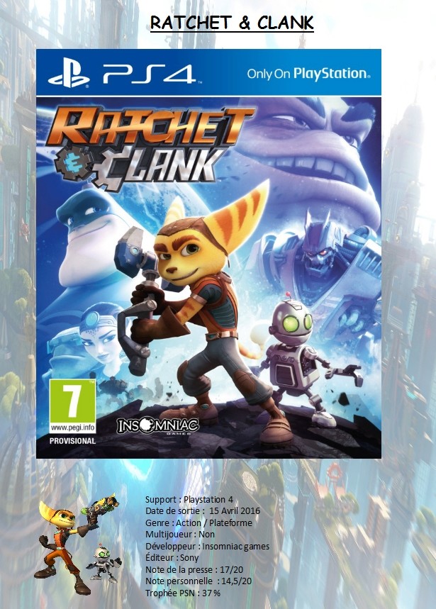 Le mini-test d'Eraclés : RATCHET & CLANK (ps4) Ratche11