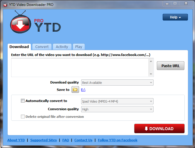 برنامج التحميل من اليوتيوب و فيس بوك youtube downloader Ytda10