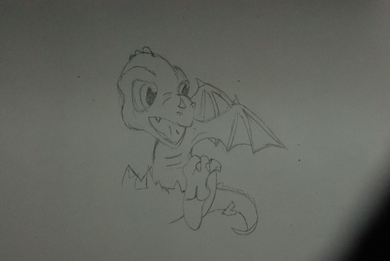 Dessin de dragon au crayon  Imgp2314