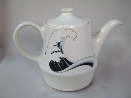 Last Wave Teapot & Coffee Pot with different decals Wave_210