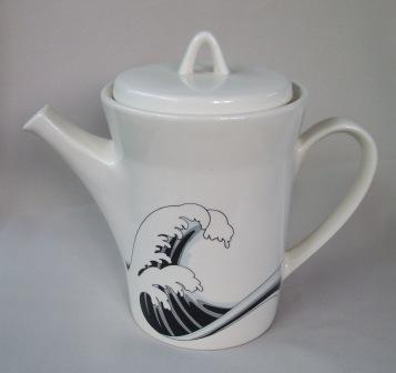 Last Wave Teapot & Coffee Pot with different decals Wave_310