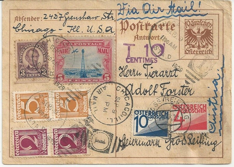 Ganzsachen - Bedarfspost Ganzsachen Österreich 1925-1938 Bild11