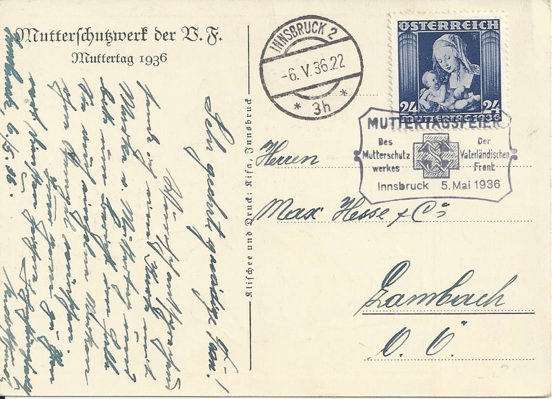 Osterreich - Sonderstempel aus Österreich vor dem 11.3.1938  Bild_247