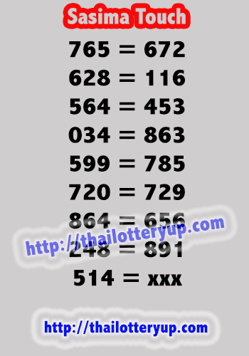 Thailand Lottery 01/06/17 Touchw11