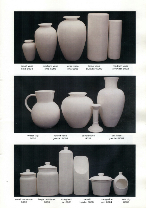 Studio Ceramics Ltd Shape numbers (2001 catalogue)  2001_s13