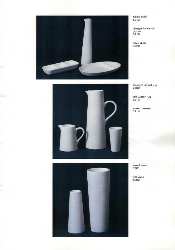 Studio Ceramics Ltd Shape numbers (2001 catalogue)  2001_s18