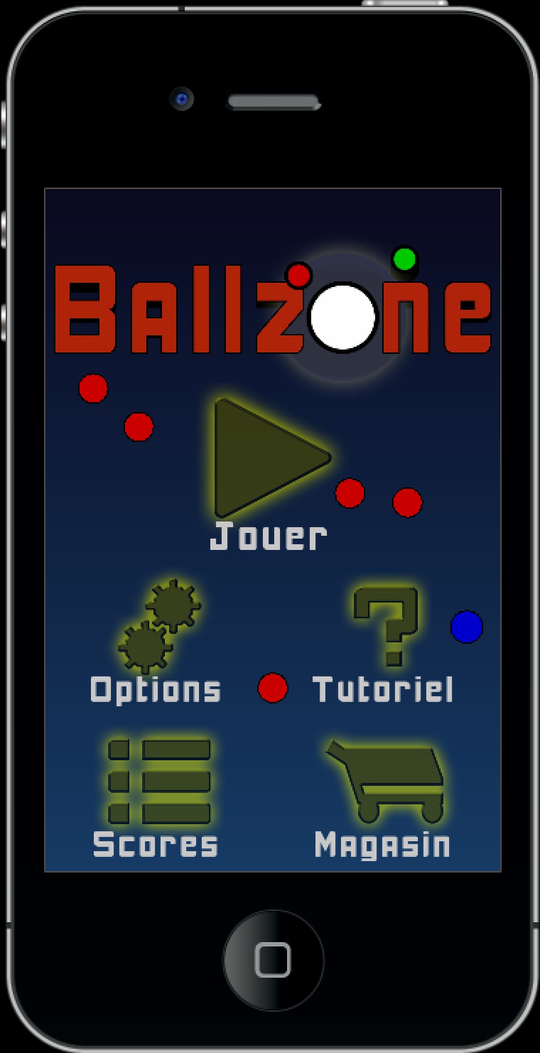 Design interface application smartphone Ballzo10