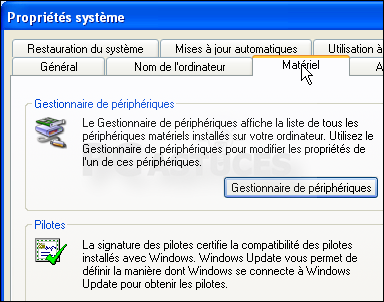 Désactiver les bips sonores - Windows XP 2546-310