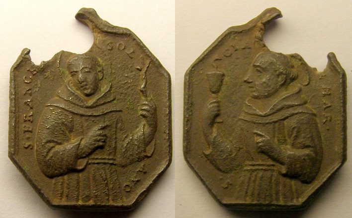 Medalla de San Francisco Solano / Santiago de la Marca - Siglo XVIII Franci12