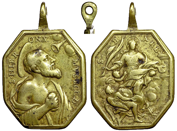 Medalla San Jerónimo / Santa Bárbara (R.M. SXVIII-P100) Jeroni10