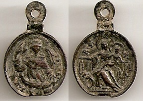 vicente - Medalla ovalada San Vicente Ferrer y V. del Rosario, siglo XVIII. Vicent10