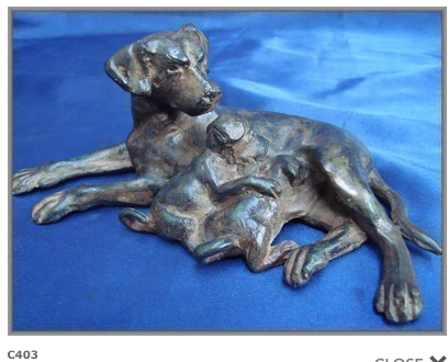 petit bronze chiens Chenet * Image_44