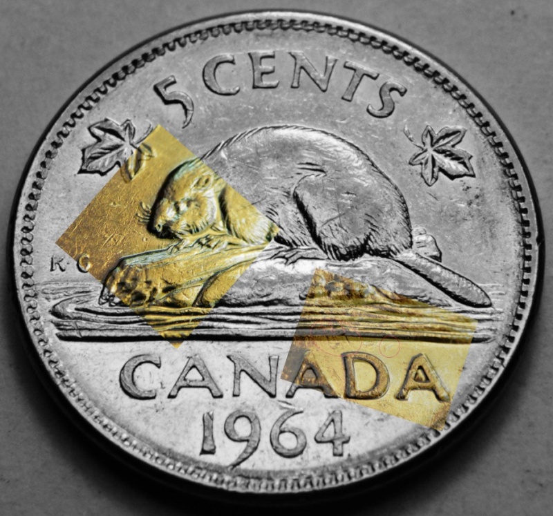 1964 - Coin Entrechoqué Double & Coin Détérioré (Dbl. Die Clash & DDD)   11111110