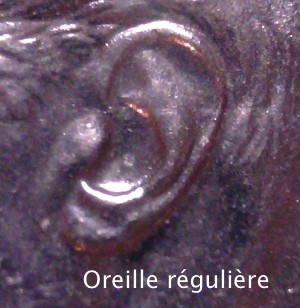 1950 - Bouchon d'Oreille (Ear Plug) & Entrechoqué Avers / Revers Ear-no10