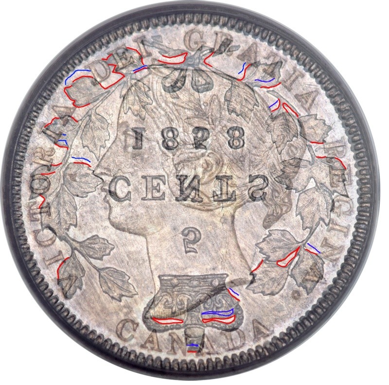 1858 - Petite Date /Dbl Entrechoc Avers(Dbl Die Clash) & Coin Fendillé Majeur Revers(Maj. Die Crack) Montag12