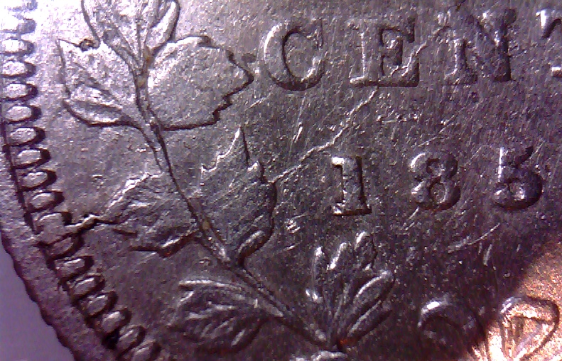 1858 - Petite Date /Dbl Entrechoc Avers(Dbl Die Clash) & Coin Fendillé Majeur Revers(Maj. Die Crack) Sans_t21