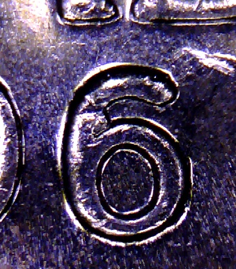 2006 - Éclat de Coin, "6" Partiellement Obstrué (Die Chip, Filled "6")   Sans_t37