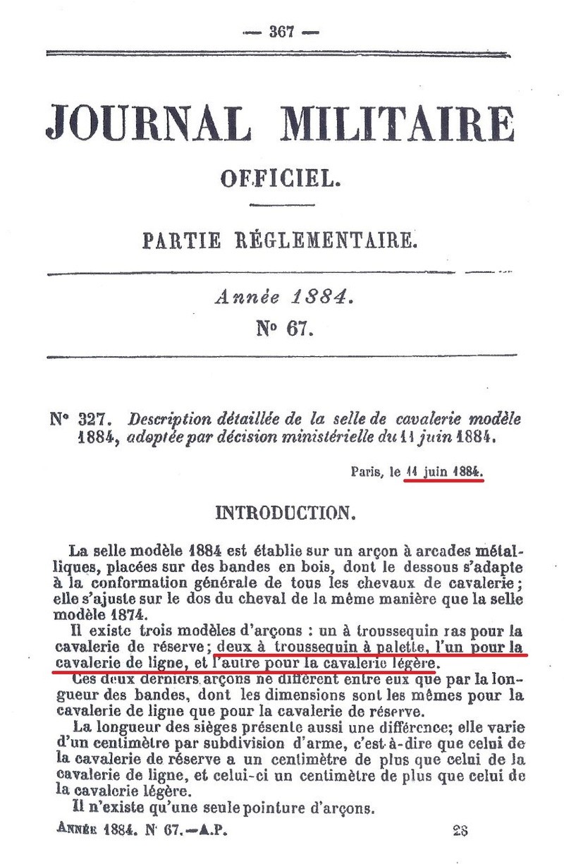 La selle de cavalerie modèle 1874 et ses déclinaisons  Selle_26