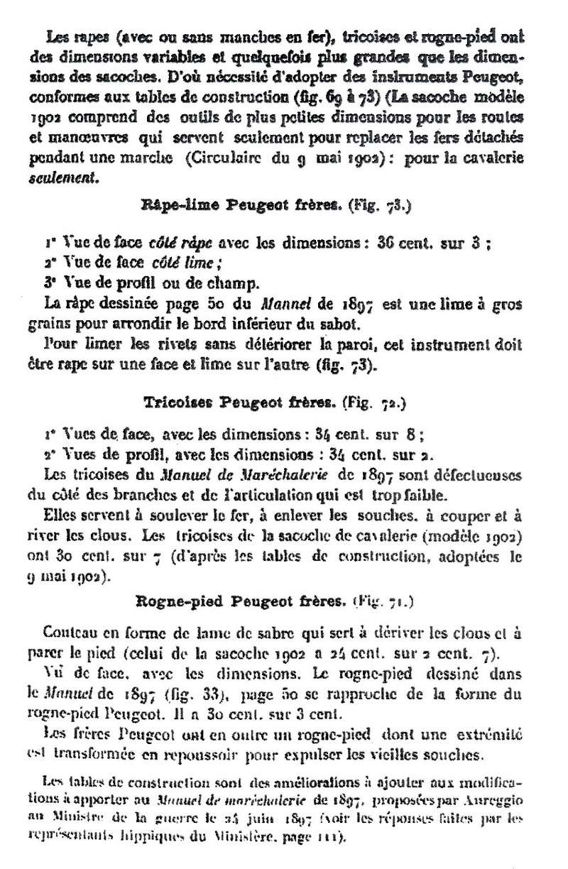 Sacoches et outils des maréchaux ferrants de l'armée (Cavalerie et artillerie)  Tricoi11