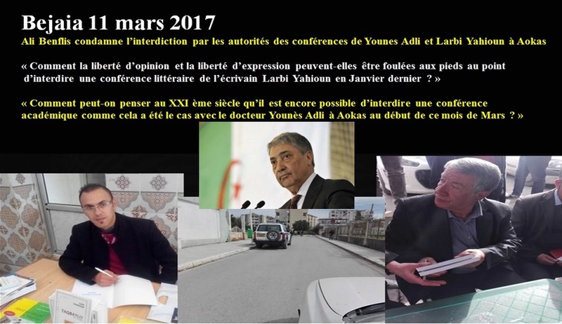 Ali Benflis condamne l’interdiction par les autorités des conférences de Younes Adli et Larbi Yahioun à Aokas  Ali10