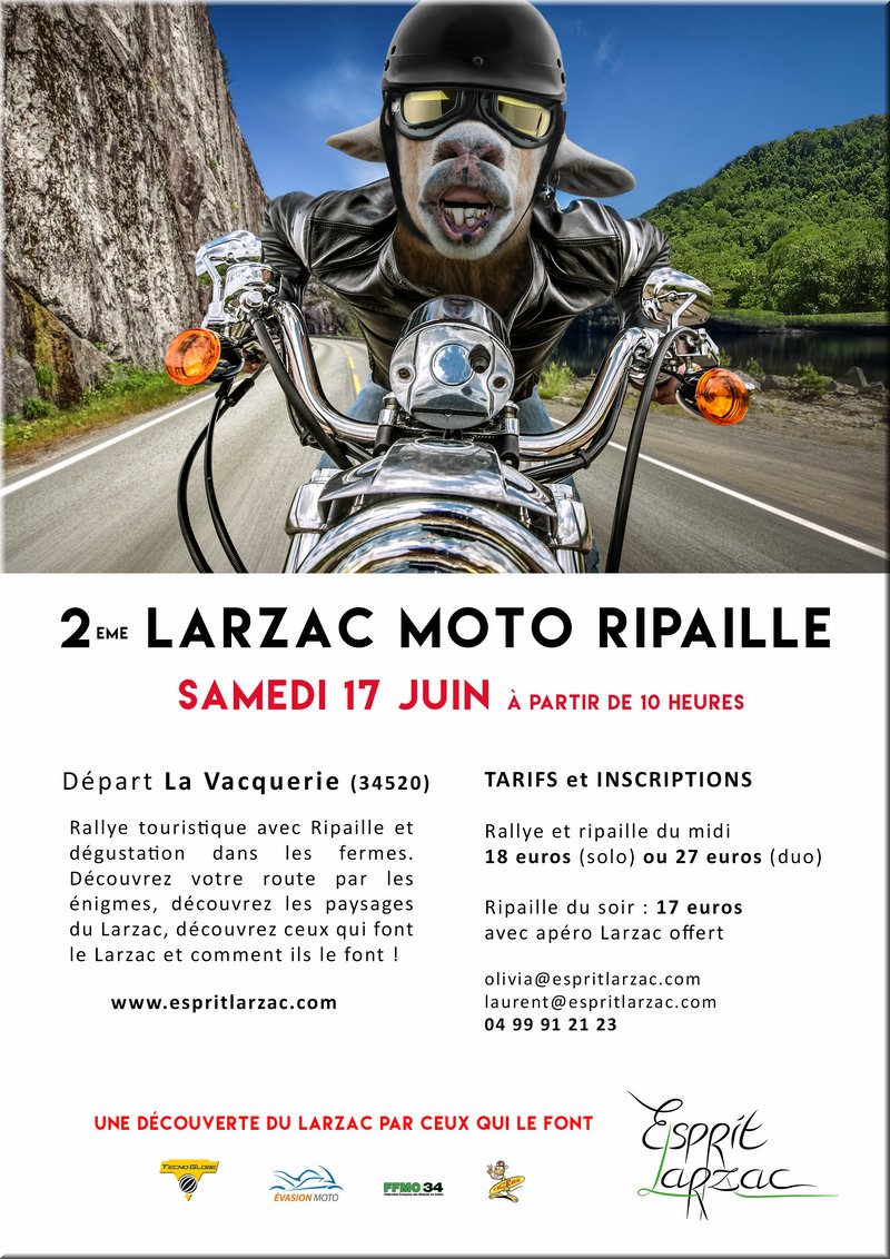  Larzac Moto Ripaille le 17 juin prochain Affich10