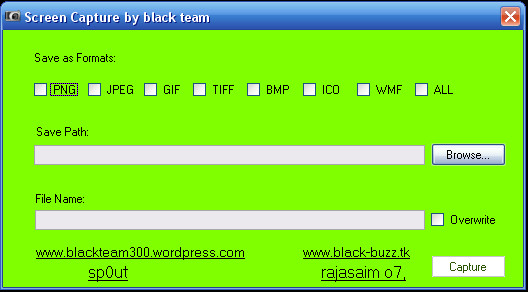 Screen Capture With All Format By Black Team Cp110