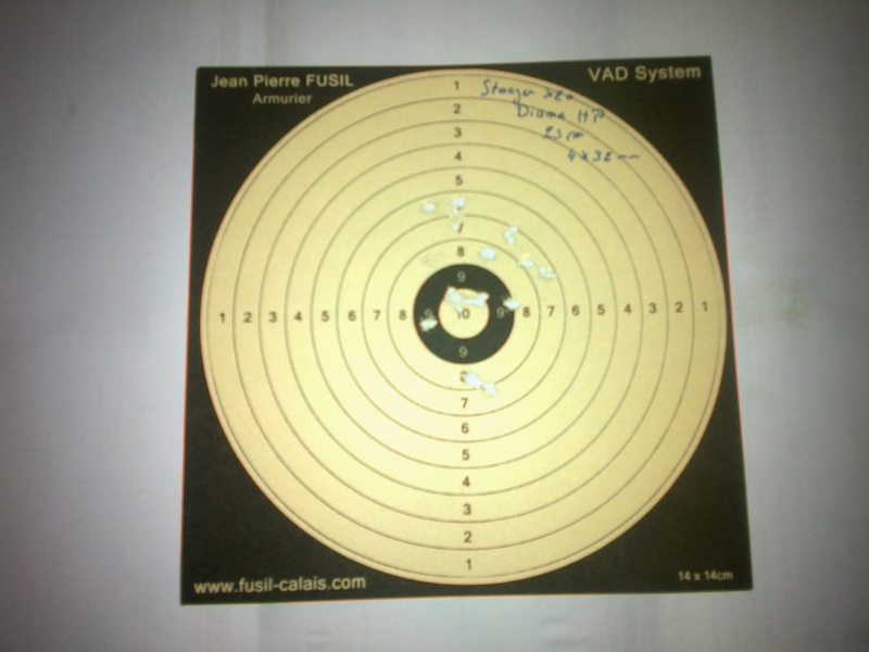 umarex 850 airmag, stoeger x20s, ruger air hawk elite. Comparaison avec 9 types de plombs 05122014