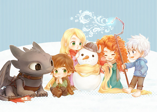 (Fan art) Merida, Rapunzel, Jack et Hiccup - The Big Four - Page 33 Tumblr49