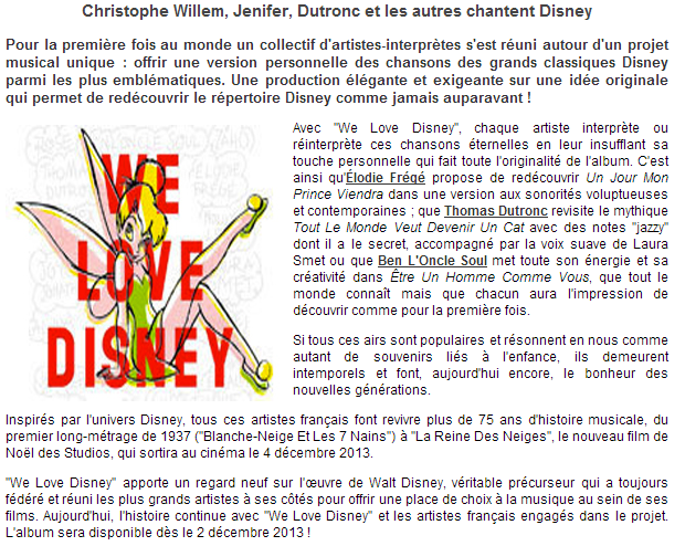 Articles : Elodie Frégé sur l'album "We love Disney" (Sept / Oct 2013) Captur27