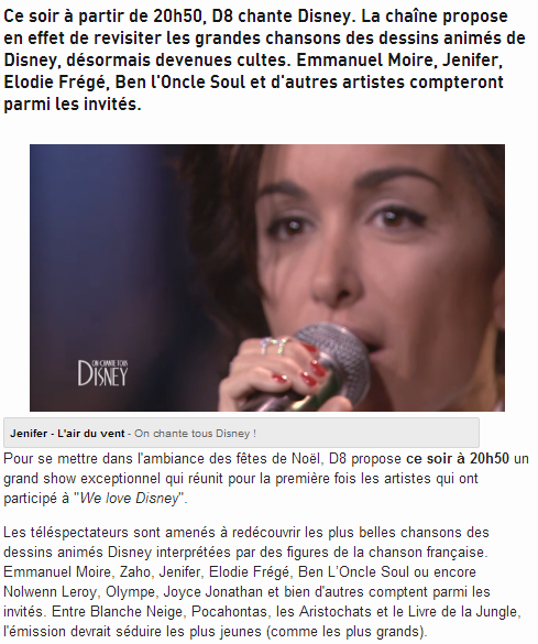 Articles émission "On chante tous Disney" sur D8 du 13 déc 13 (Nov 2013) Captur65