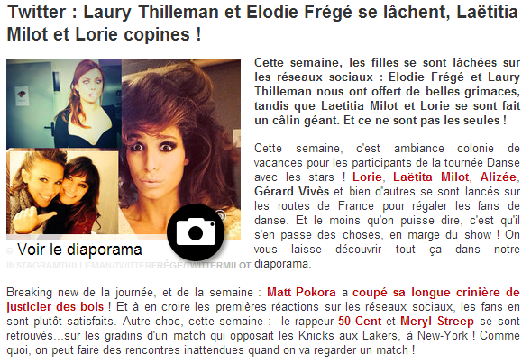 Twitter : Laury Thilleman et Elodie Frégé se lâchent (29 janvier 2014) Captur95