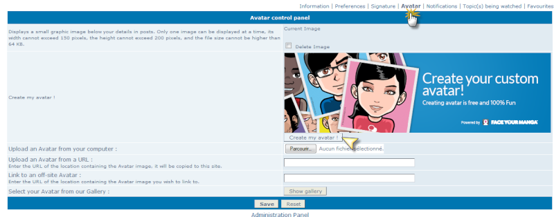 Customize your avatar Profil11