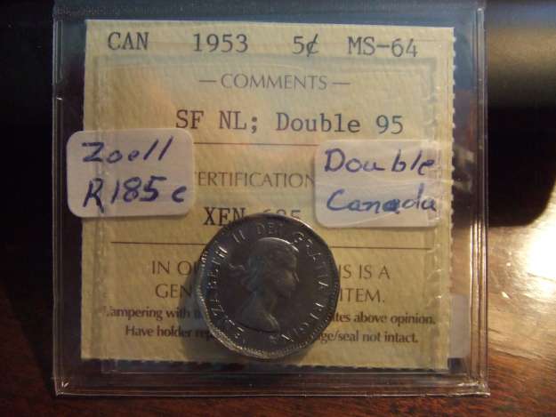 1953 - SF Double "95" & "CANADA" 14210