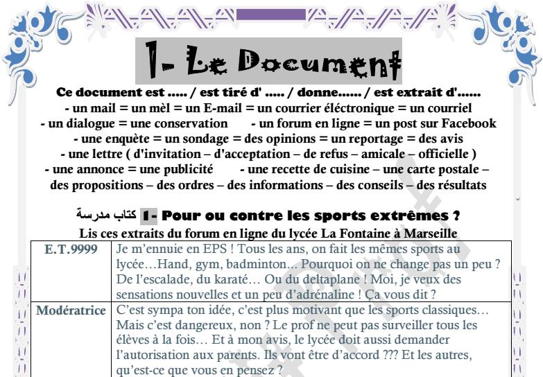 مراجعة ليلة امتحان اللغة الفرنسية 18 ورقة pdf لثالثة ثانوي.. اعداد مسيو أحمد الصغير