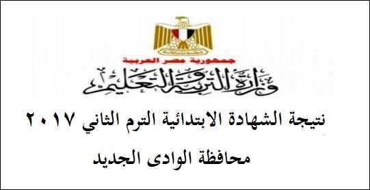 نتيجة الشهادة الابتدائية الترم الثاني 2017 محافظة الوادى الجديد 939