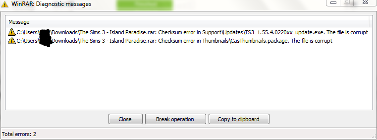 CRC Error when extracting Sims 3 Island Paradise. [SOLVED] Captur10