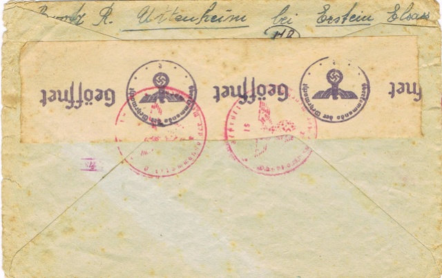 Lettre pour l’Allemagne avec la griffe « LYON-GARE » Ccf03011