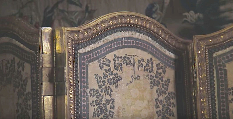 Paravent pour la chambre de Marie-Antoinette au château de Fontainebleau Parave10