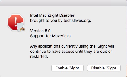 Désactiver la caméra du Mac Isight10
