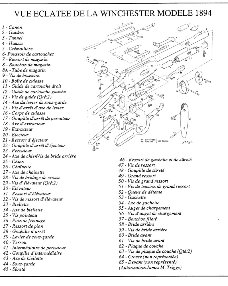 Brevets-éclatés Winchester 1894 - Années de fabrication (1894 et 9422) Winch143