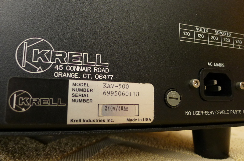 Krell KAV-500 3 Channel Power Amplifier (Used) SOLD P1130817