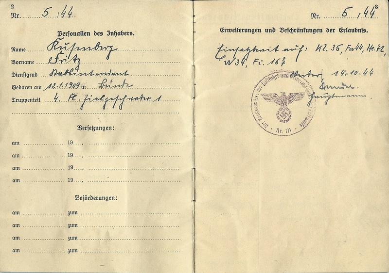 Licence de pilote Luftwaffe Numyri24