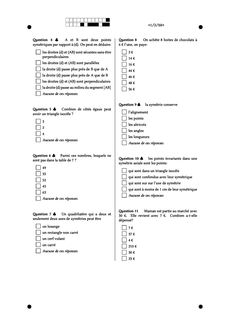 Auto-multiple-choice (AMC), logiciel pour faire des QCM corrigés automatiquement Doc-su11