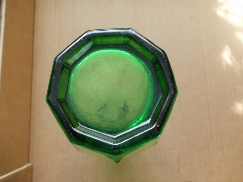 Green Hexagonal glass whos the maker Dscn0111