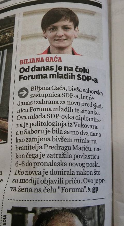 Predsjednica mladeži SDPa Dno10