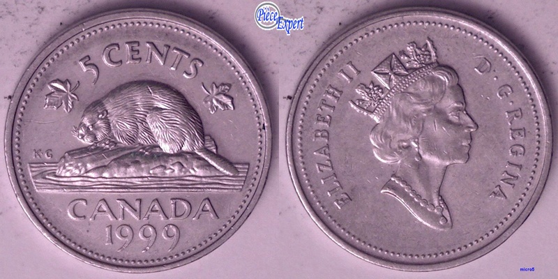 1999 - Éclat de Coin Nez de la Reine (Die Chip) 5_cent45