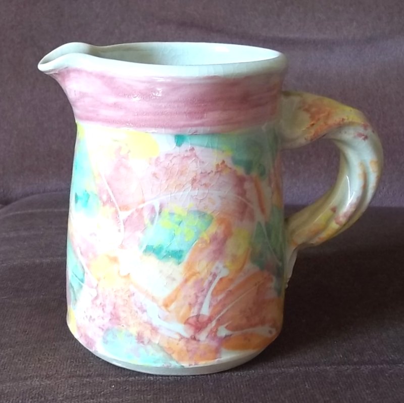 Colourful stoneware jug 100_3422