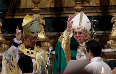  Le pape a fêté les 4 ans de son pontificat avec des étrangers : les Protestants Pa-28810